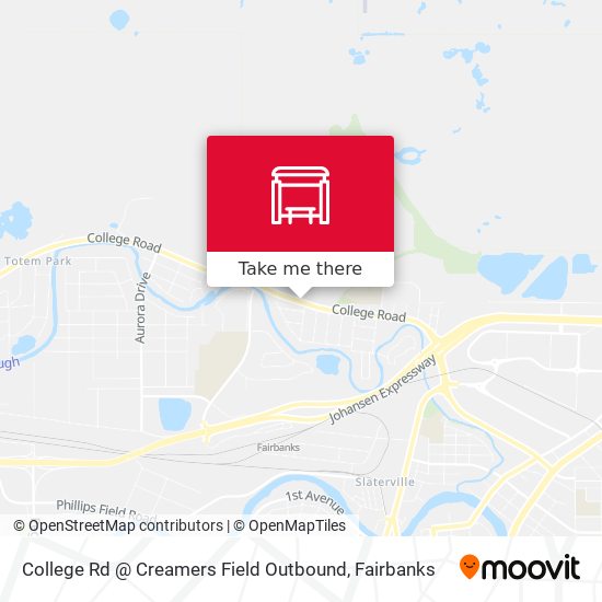 College Rd @ Creamers Field Outbound map
