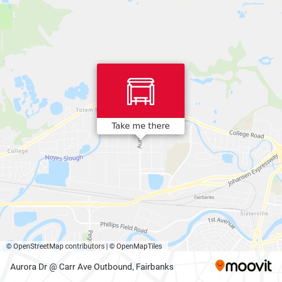Aurora Dr @ Carr Ave Outbound map