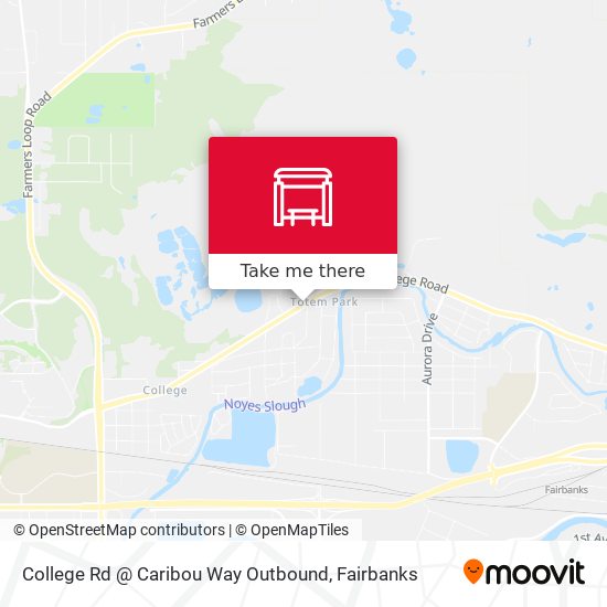 College Rd @ Caribou Way Outbound map