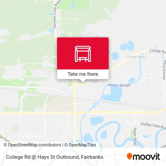 Mapa de College Rd @ Hays St Outbound