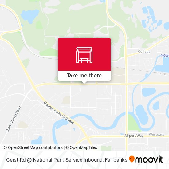 Geist Rd @ National Park Service Inbound map
