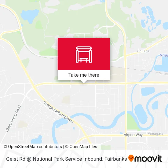 Mapa de Geist Rd @ National Park Service Inbound
