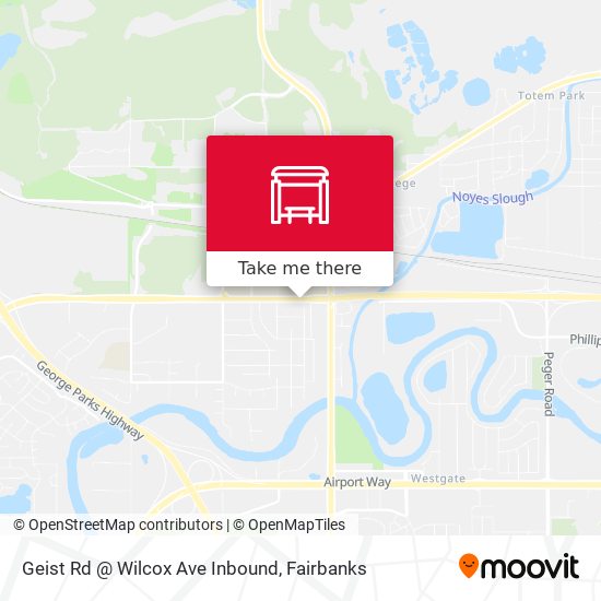 Geist Rd @ Wilcox Ave Inbound map