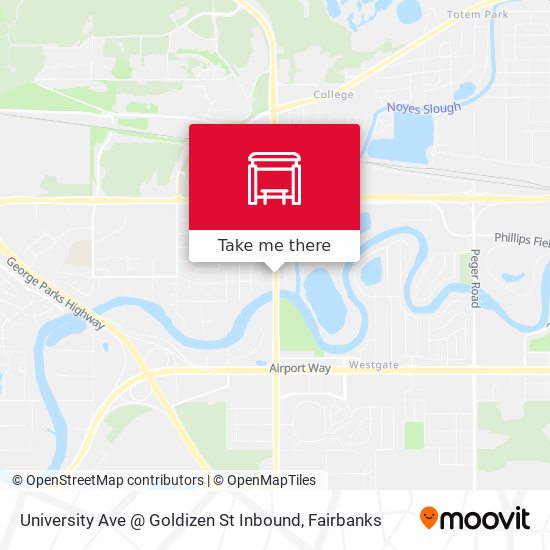 University Ave @ Goldizen St Inbound map