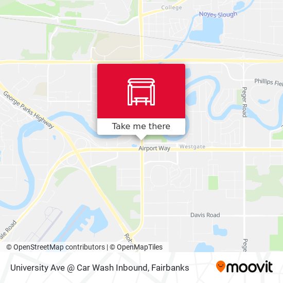 University Ave @ Car Wash Inbound map