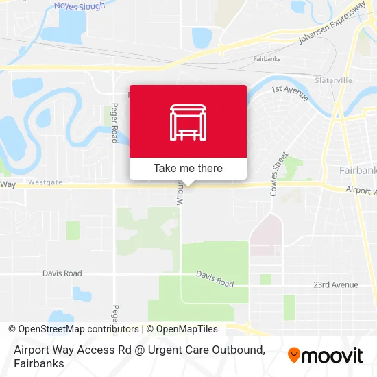 Airport Way Access Rd @ Urgent Care Outbound map