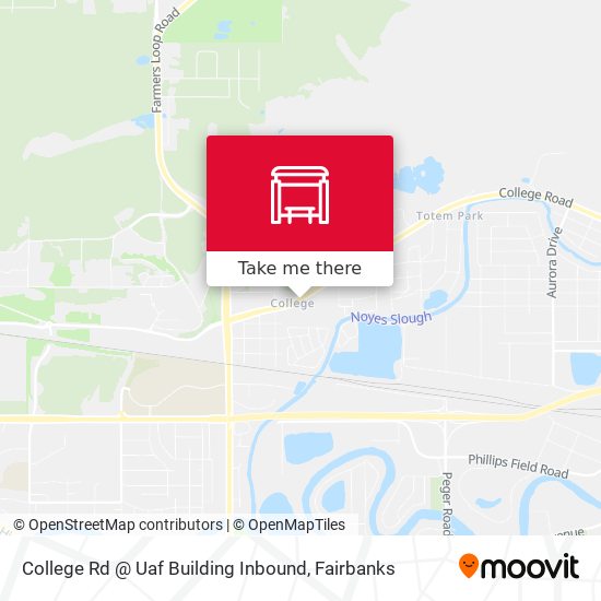 College Rd @ Uaf Building Inbound map