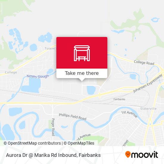 Aurora Dr @ Marika Rd Inbound map