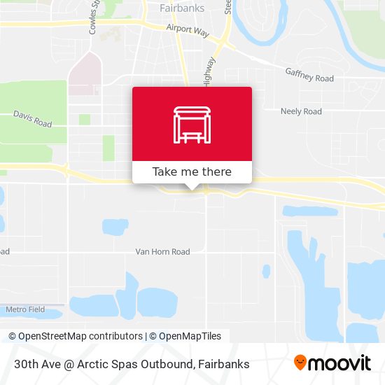 30th Ave @ Arctic Spas Outbound map