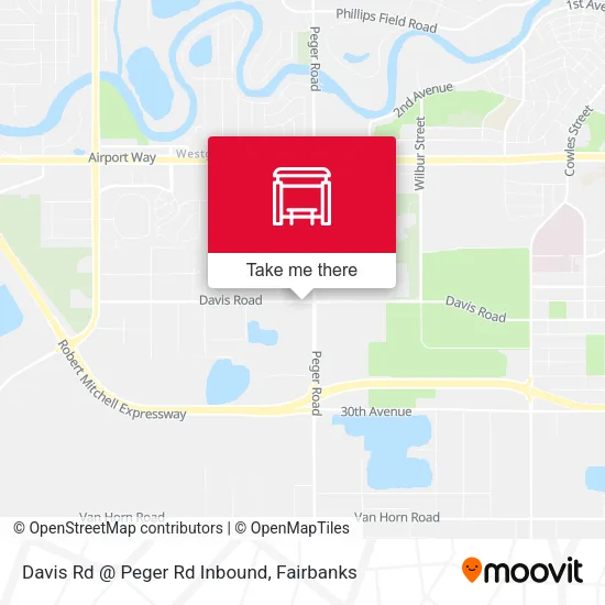 Mapa de Davis Rd @ Peger Rd Inbound