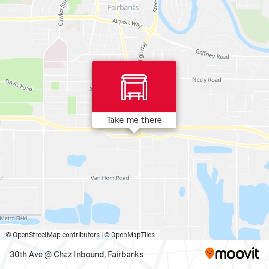 30th Ave @ Chaz Inbound map