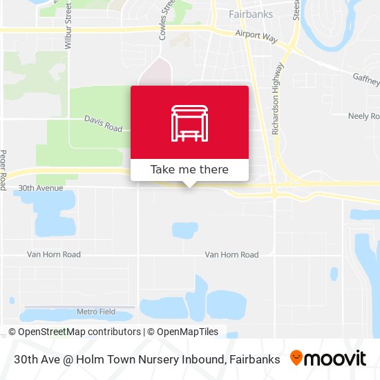 30th Ave @ Holm Town Nursery Inbound map