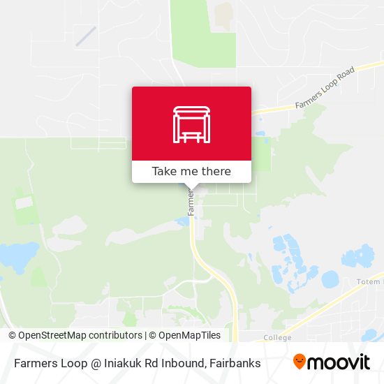 Farmers Loop @ Iniakuk Rd Inbound map