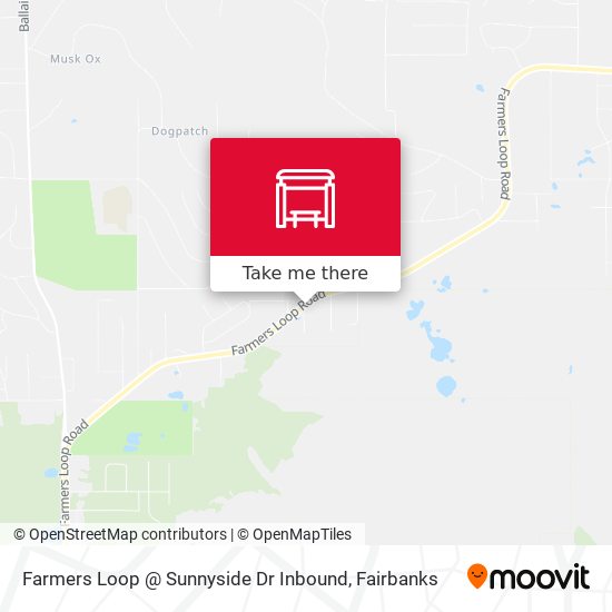 Farmers Loop @ Sunnyside Dr Inbound map