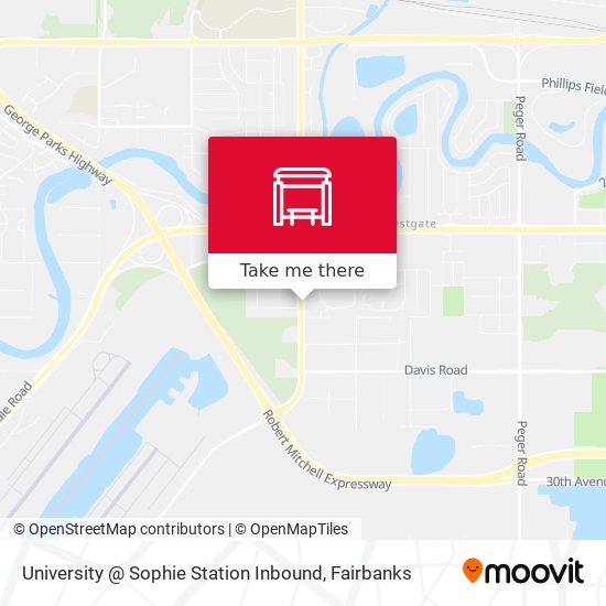 University @ Sophie Station Inbound map