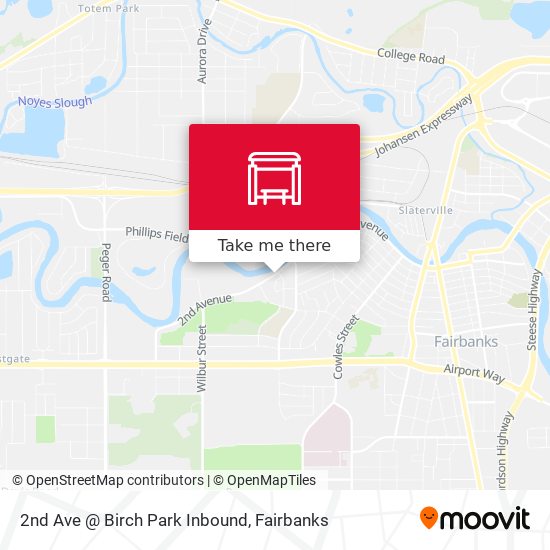 Mapa de 2nd Ave @ Birch Park Inbound