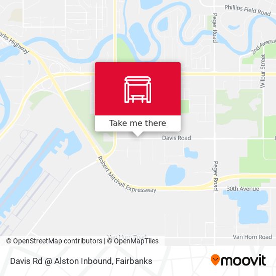 Mapa de Davis Rd @ Alston Inbound