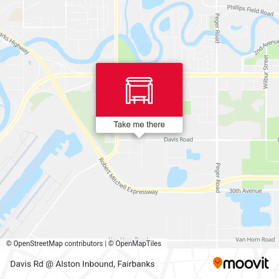 Mapa de Davis Rd @ Alston Inbound