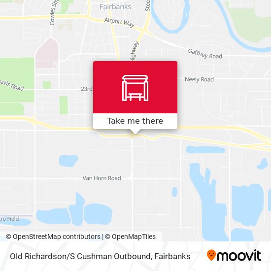 Old Richardson / S Cushman Outbound map