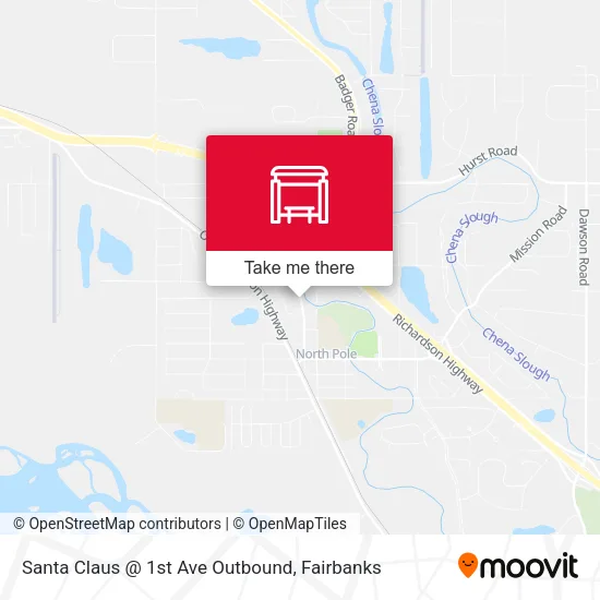 Mapa de Santa Claus @ 1st Ave Outbound