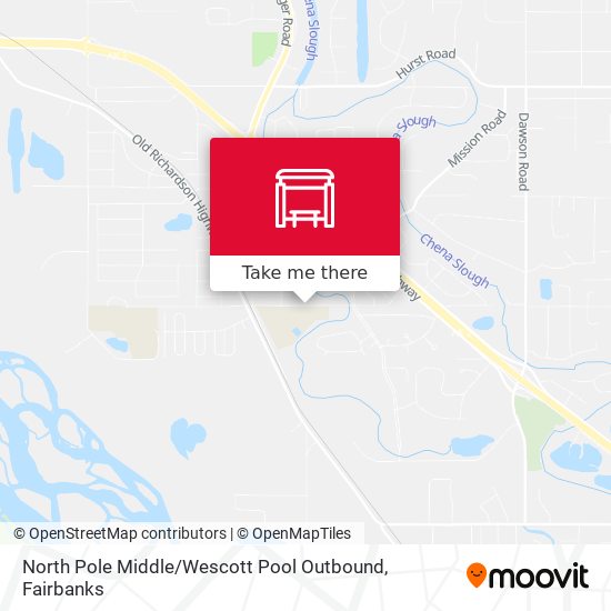 North Pole Middle / Wescott Pool Outbound map