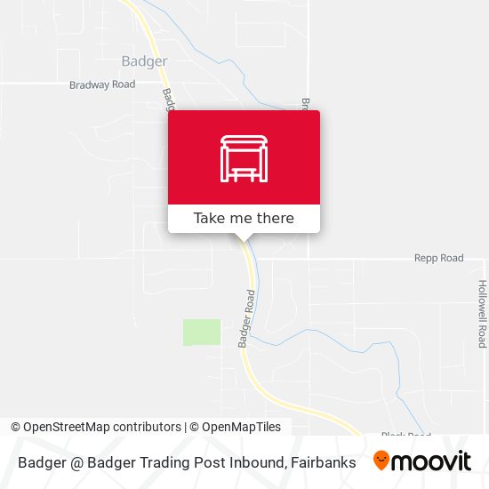 Badger @ Badger Trading Post Inbound map