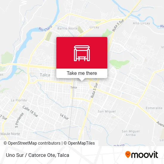 Mapa de Uno Sur / Catorce Ote