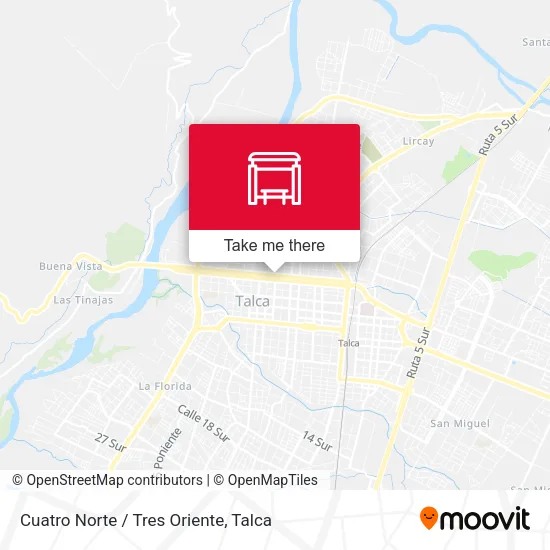 Mapa de Cuatro Norte / Tres Oriente