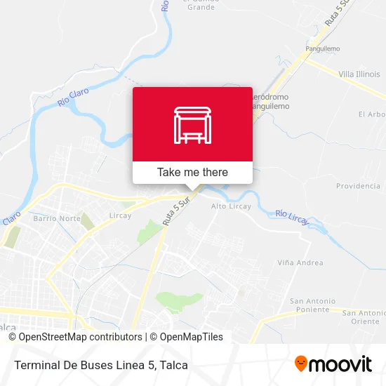 Mapa de Terminal De Buses Linea 5