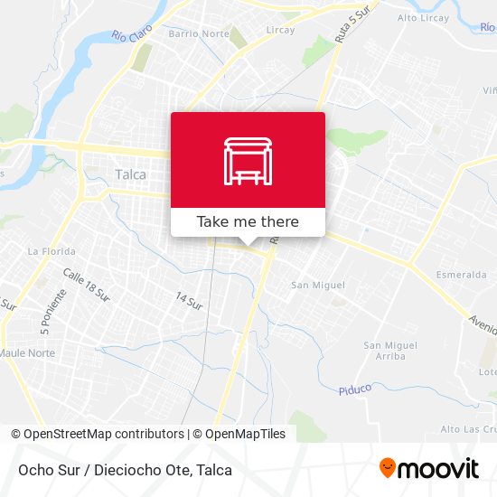 Mapa de Ocho Sur / Dieciocho Ote