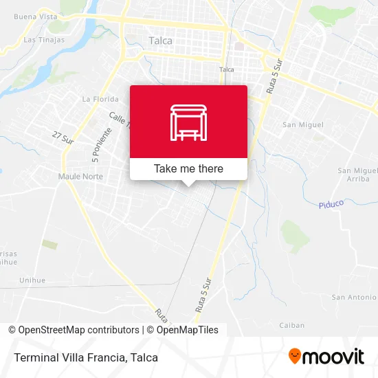 Mapa de Terminal Villa Francia