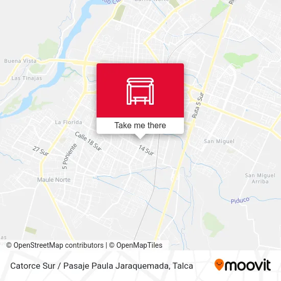 Mapa de Catorce Sur / Pasaje Paula Jaraquemada