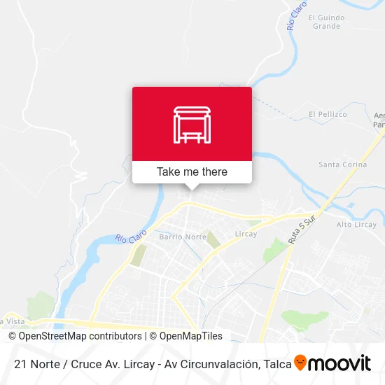 Mapa de 21 Norte / Cruce Av. Lircay - Av Circunvalación