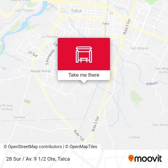 Mapa de 28 Sur / Av. 9 1/2 Ote