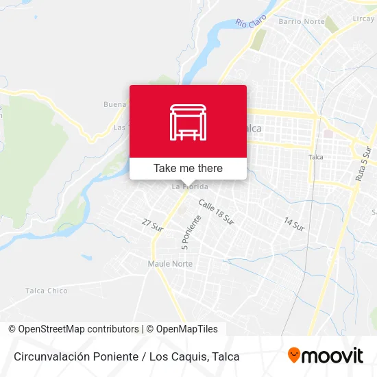 Mapa de Circunvalación Poniente / Los Caquis