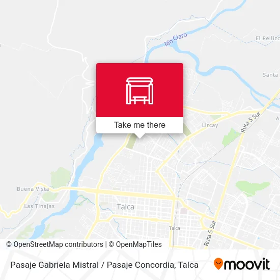 Mapa de Pasaje Gabriela Mistral / Pasaje Concordia