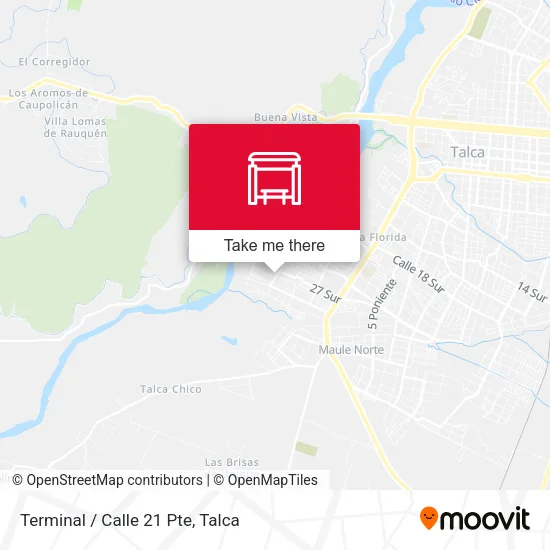 Mapa de Terminal / Calle 21 Pte