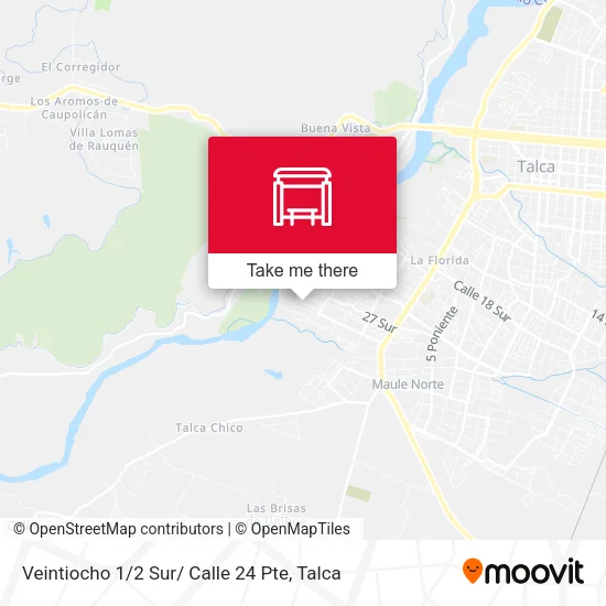 Mapa de Veintiocho 1 / 2 Sur/ Calle 24 Pte