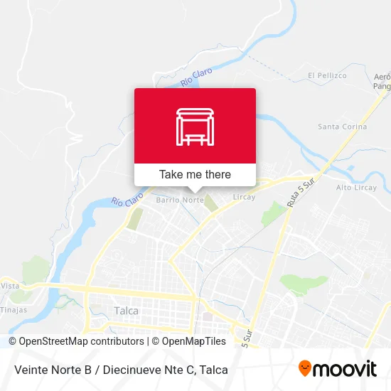 Mapa de Veinte Norte B / Diecinueve Nte C
