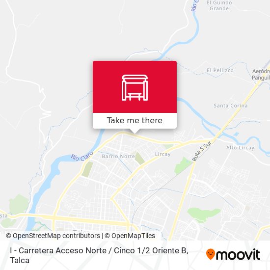 I - Carretera Acceso Norte / Cinco 1 / 2 Oriente B map
