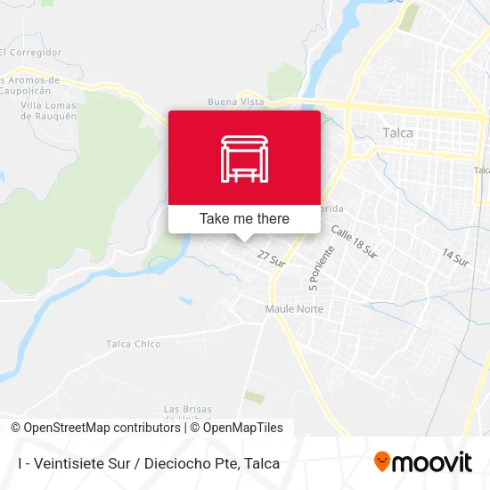 Mapa de I - Veintisiete Sur / Dieciocho Pte