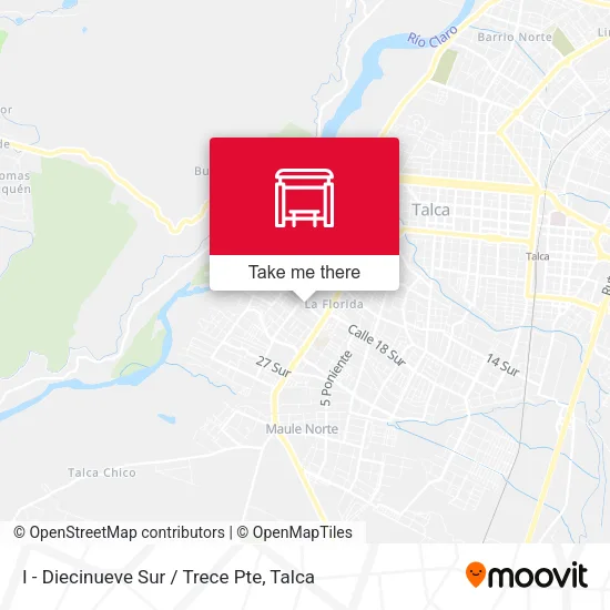 Mapa de I - Diecinueve Sur / Trece Pte