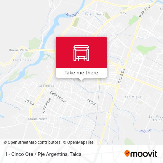 I - Cinco Ote / Pje Argentina map