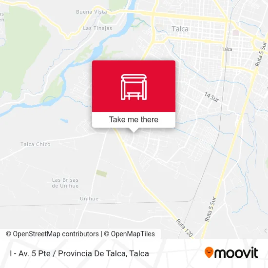 Mapa de I - Av. 5 Pte / Provincia De Talca
