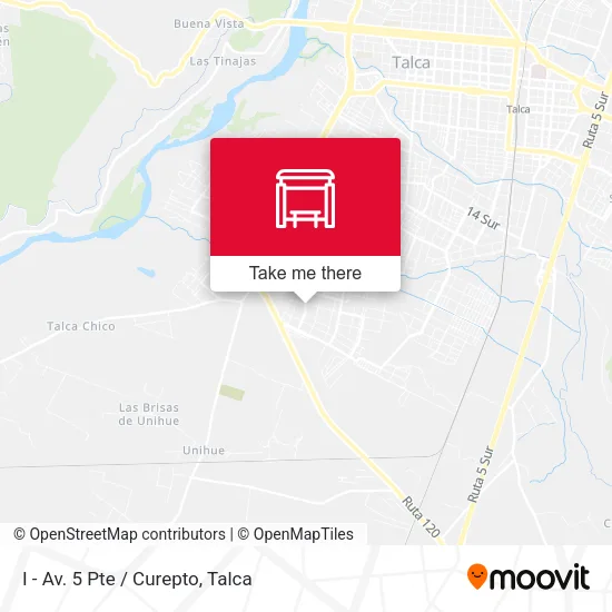 Mapa de I - Av. 5 Pte / Curepto