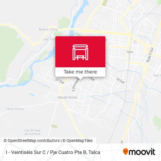 I - Veintiséis Sur C / Pje Cuatro Pte B map