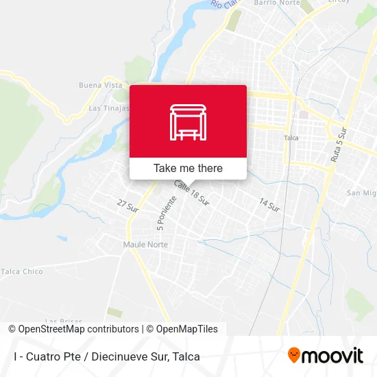 Mapa de I - Cuatro Pte / Diecinueve Sur
