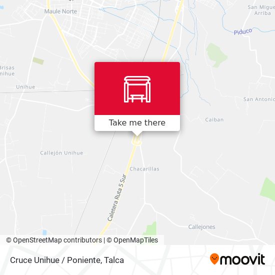 Cruce Unihue / Poniente map