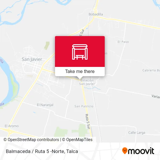 Mapa de Balmaceda / Ruta 5 -Norte