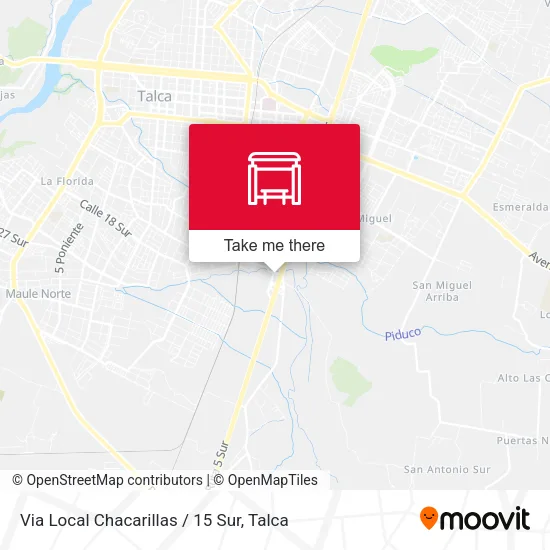 Mapa de Via Local Chacarillas / 15 Sur